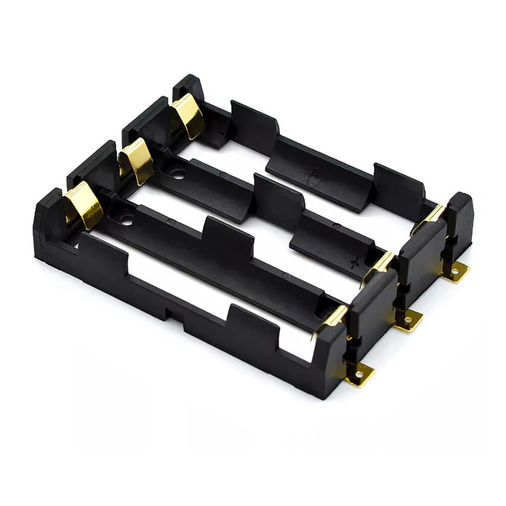 18650 Battery Holder 3-Bay/4-Bay Batteries Storage Box 3 Sections Gold 7730021260659