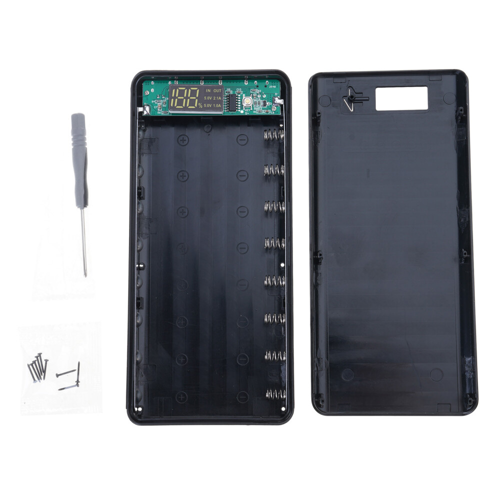 Battery Box 8 Slot 18650 Battery Holder Black 7730021258885