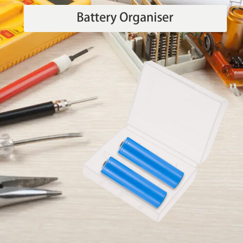 Clear Battery Storage Case for 2x26650 Batteries  1Pc 1