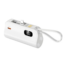 Portable 1x21700 Battery Charging Case USB C/Phone White