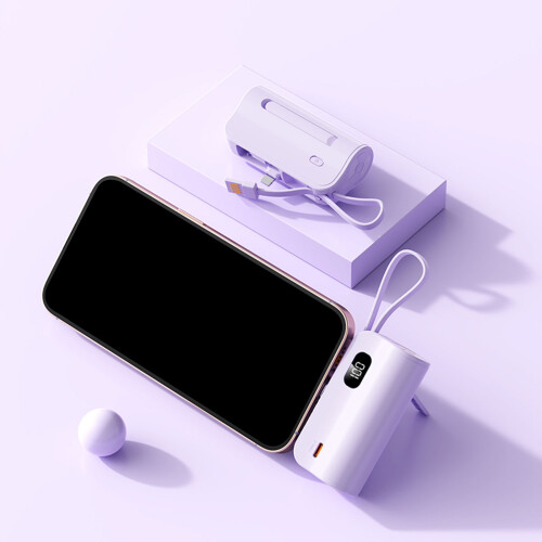 Portable 1x21700 Battery Charging Case USB C/Phone  White 2