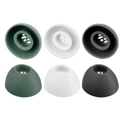 3Sets Silicone Ear Tips Earplugs for Buds  Dark Green 2
