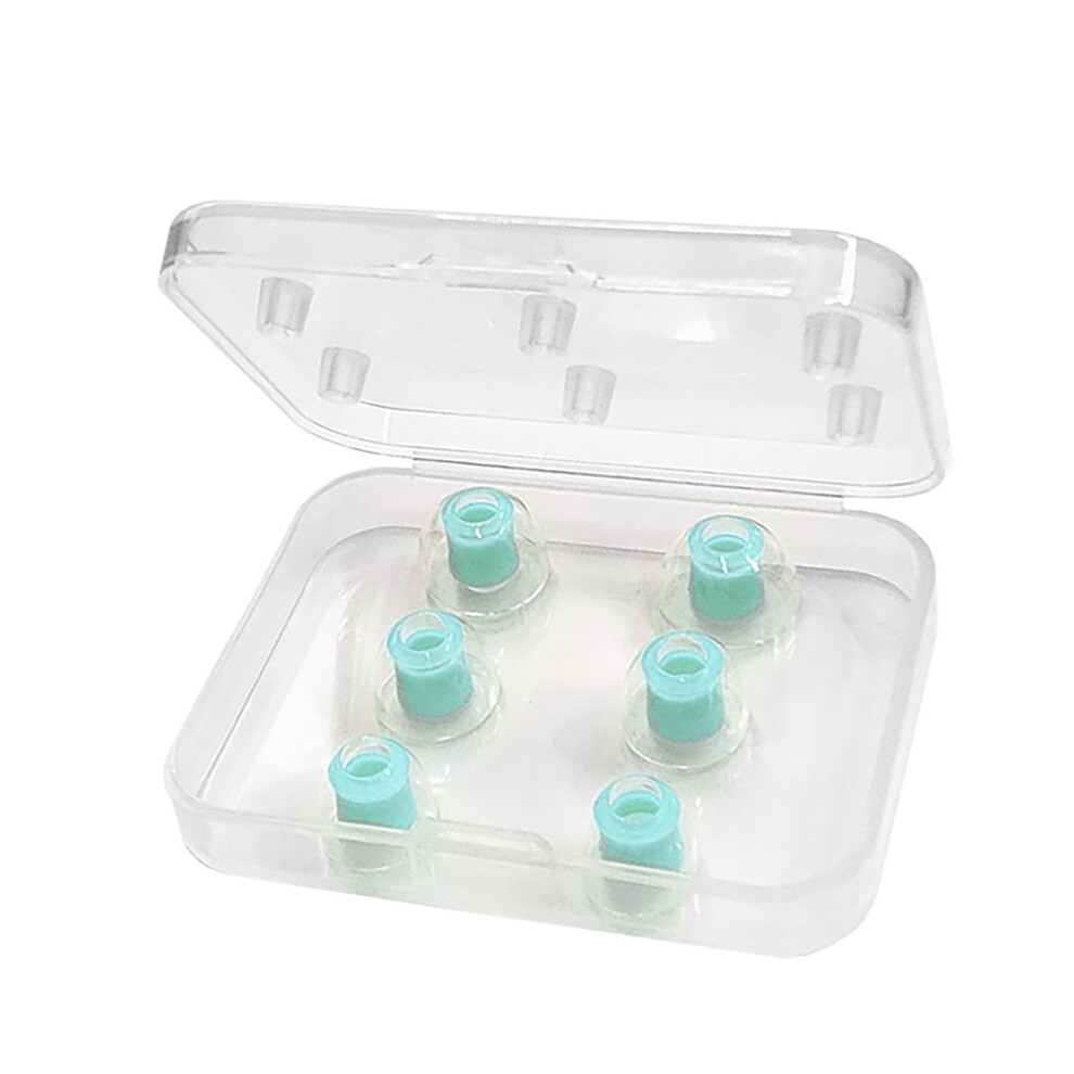 6Pcs Antislip Waterproof Replacement Earplug Ear Tips Blue 7730001211077