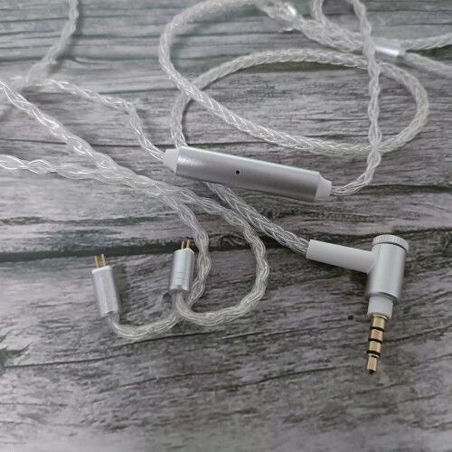 0.78mm 2Pin Silver Plated Earphone Cable with 2