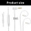 0.78mm 2Pin Silver Plated Earphone Cable with 8