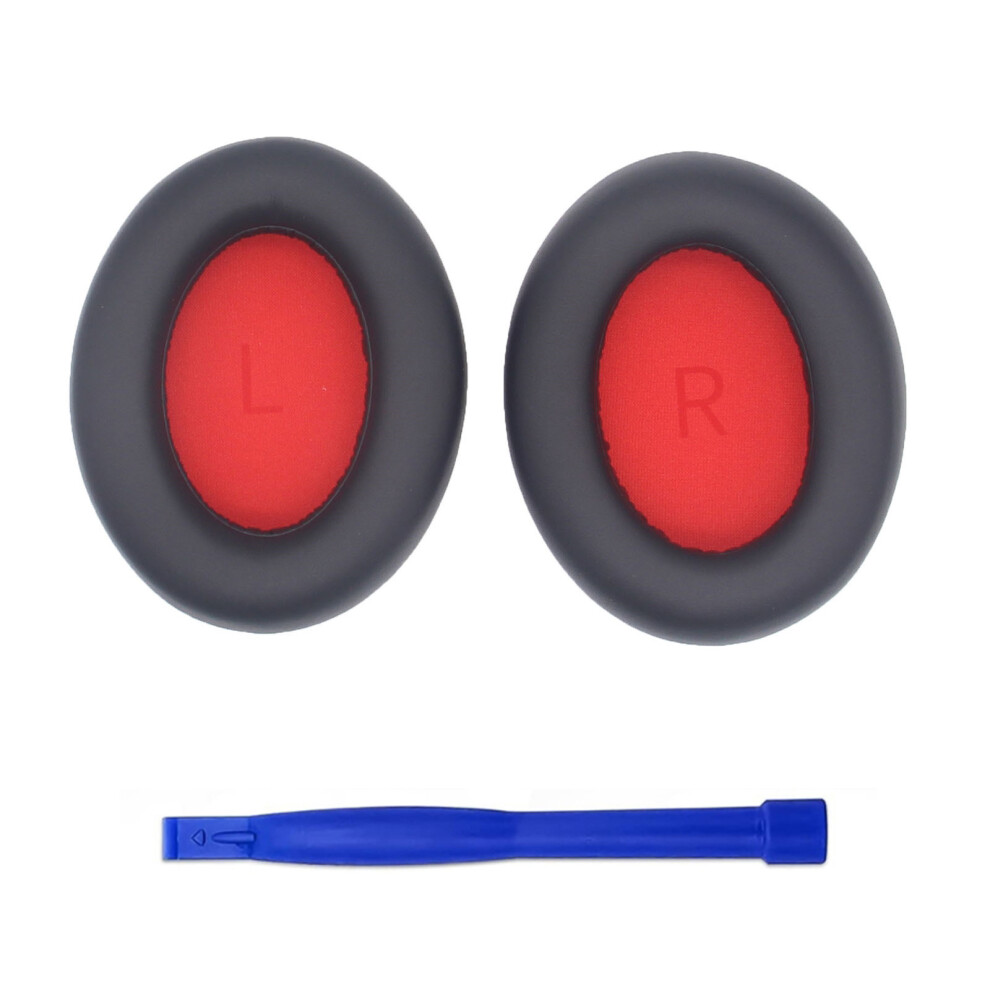 1Pair Replacement Skin Ear Earcups For Headsets Black/Red 7730001221564