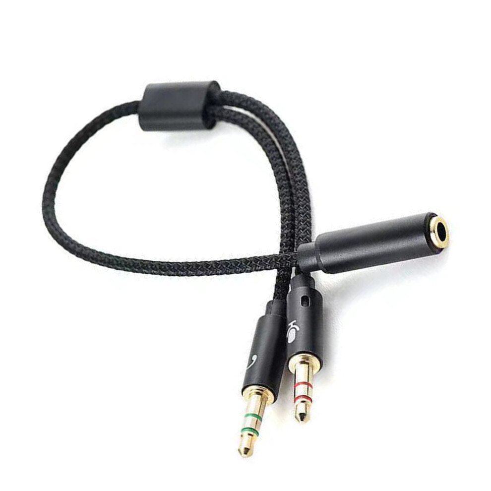 25cm Long 3.5mm Female to Double Male  Black-image-OPC-PHXHBVZ-NEW