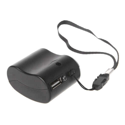 Manual Outdoor Portable Hand Power USB Crank  Brown 2