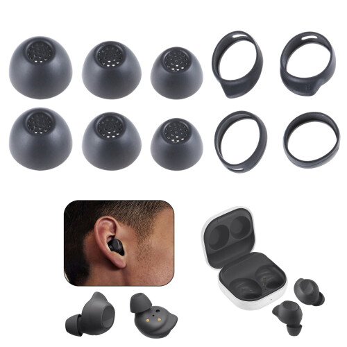 Silicone Eartips for Buds FE Antislip Wing  White 1