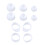 Silicone Eartips for Buds FE Antislip Wing  White 1