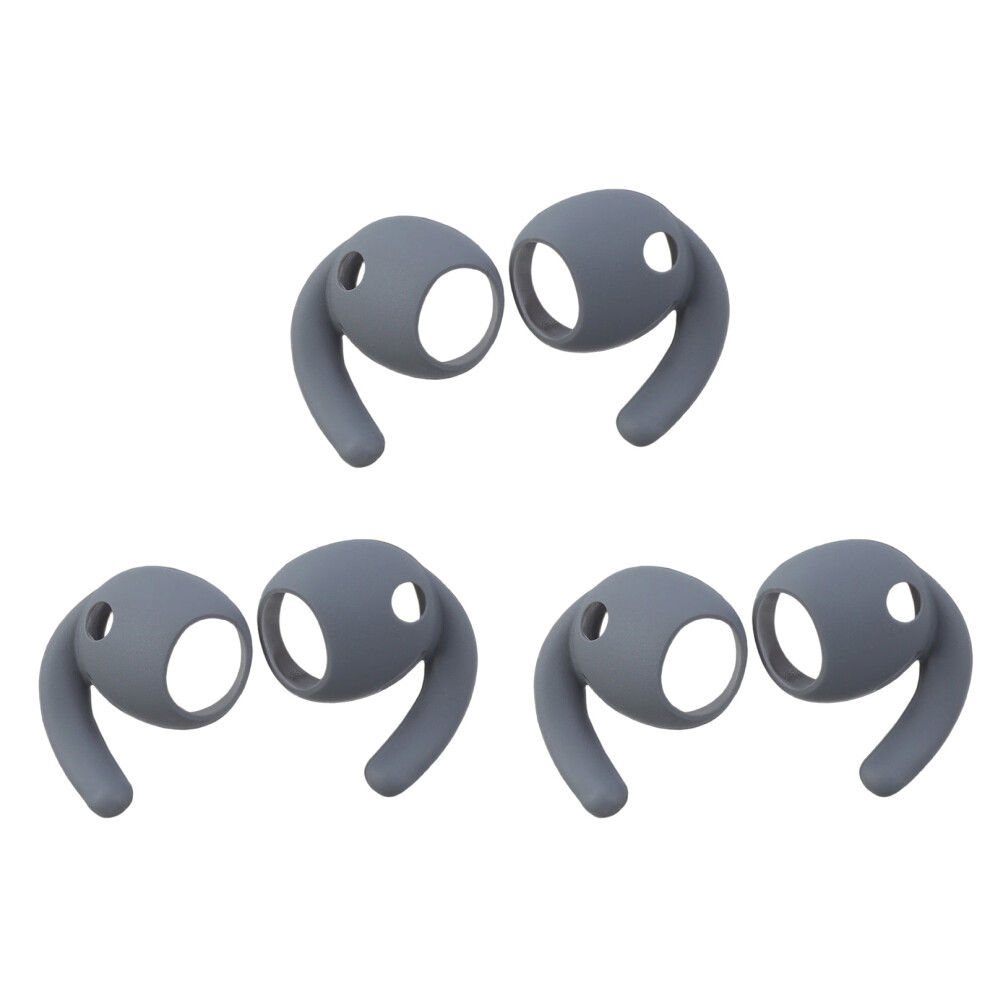 Soft Silicone Eartips Earplug Wing Hook Earbuds Gray 7730021262134