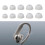 10Pcs Silicone Ear Tips for 2 Wireless  Black 8