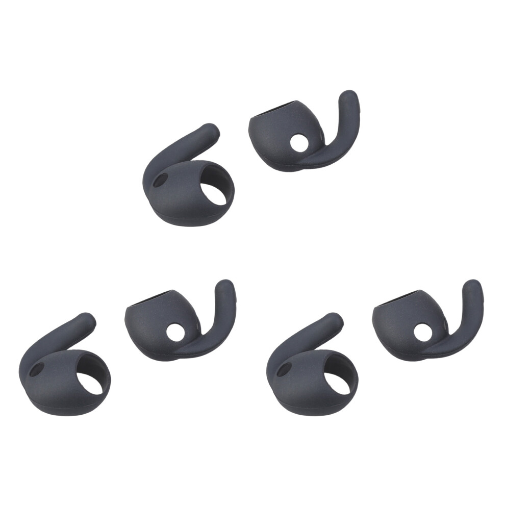 Soft Silicone Eartips Earplug Wing Hook Earbuds Black 7730021262103