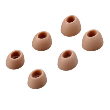 1 Set Soft Silicone Earbuds Tips Oval brown
