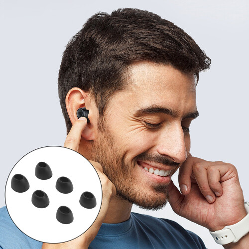 1 Set Soft Silicone Earbuds Tips Oval  brown 1