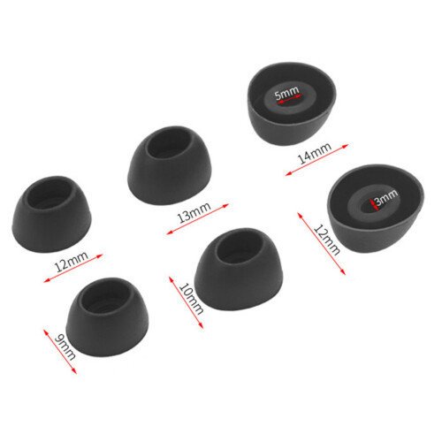 1 Set Soft Silicone Earbuds Tips Oval  brown 2