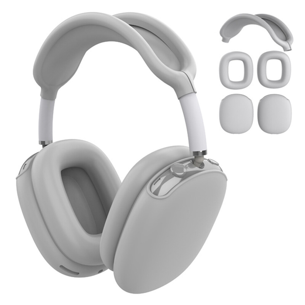 Shockproof Silicone Protective Cover For Headphones Headband Gray 7730021266941
