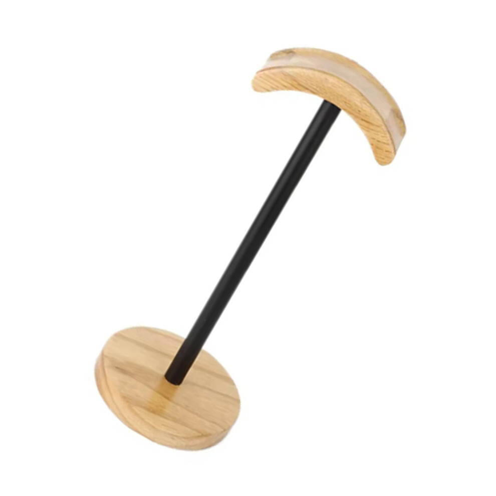 Wood Base Headphone Stand Nonslip Desktop Storage 7730021266668