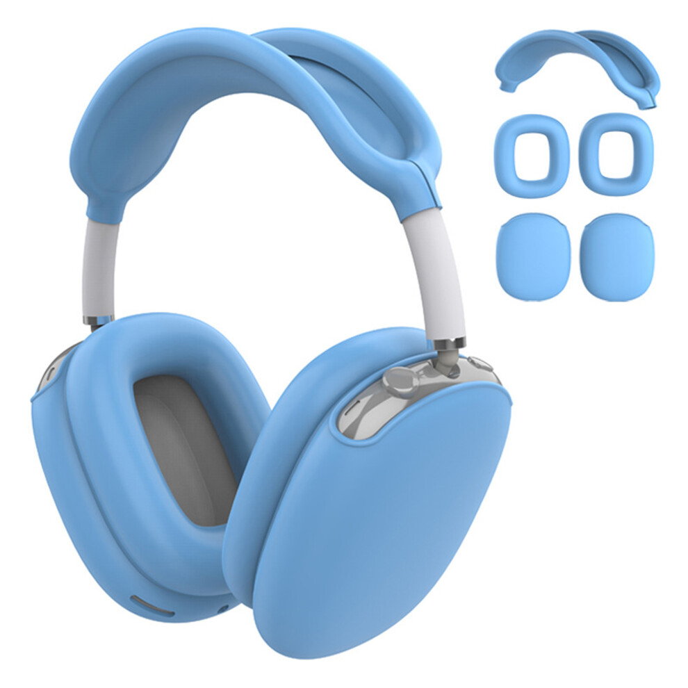 Shockproof Silicone Protective Cover For Headphones Headband Blue 7730021266972