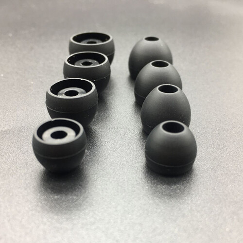 Soft Silicone Ear Tips Noise Isolation Rubber  Gray blue 2