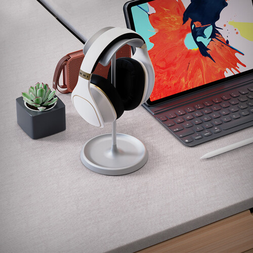 Curveds Headphone Stand NonSlip Heavy Base Gaming  White 1