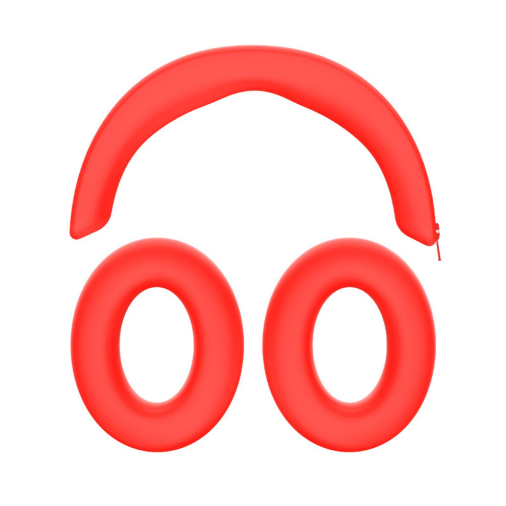Red Silicone Ear Cushions Earpads For Headphones Earphones Earmuffs