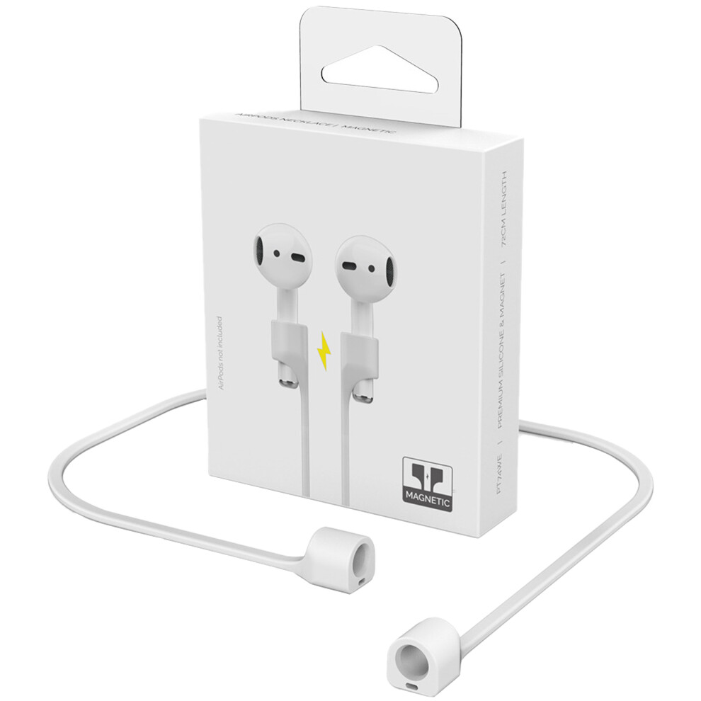 Magnetic Wireless AntiLost Silicone Earphone Rope Holder  White-image-OPC-PHXHF72-NEW