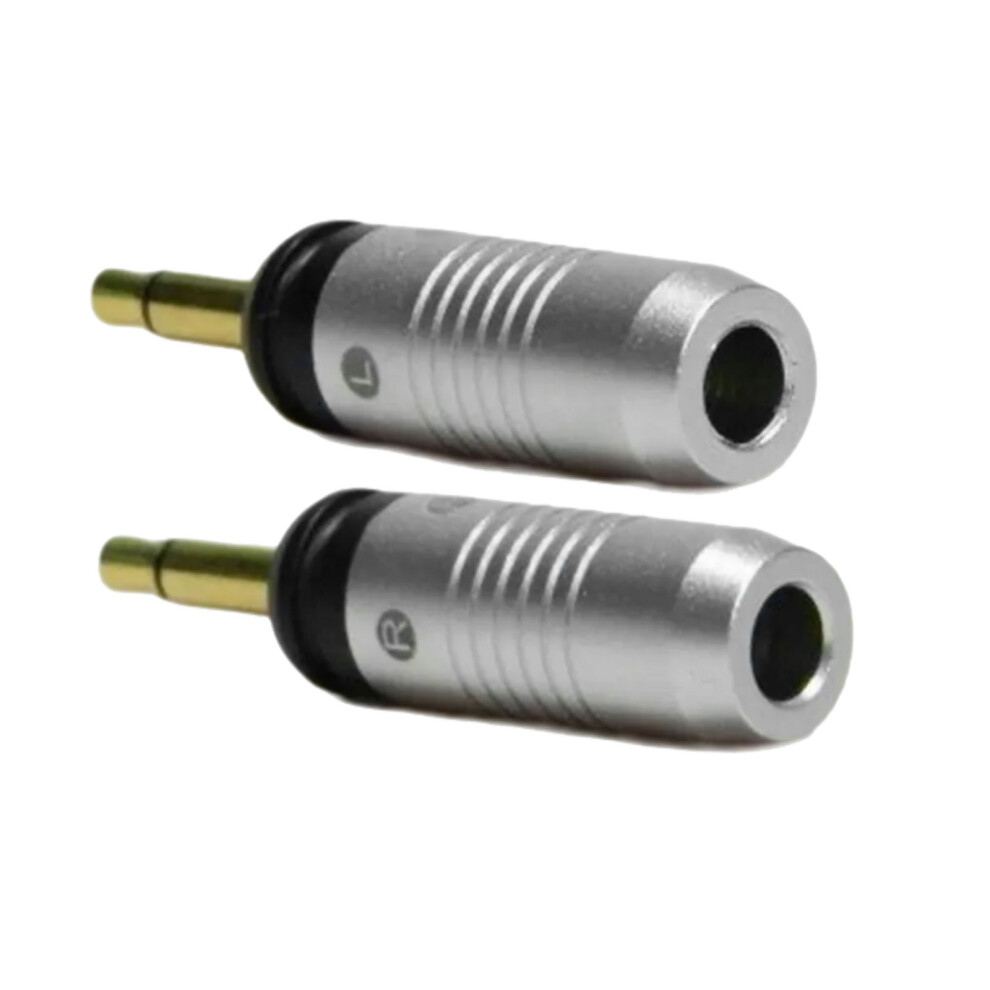 3.5Mm Stereo Headphone Male Plug Adapter Music Silver 7730001233017