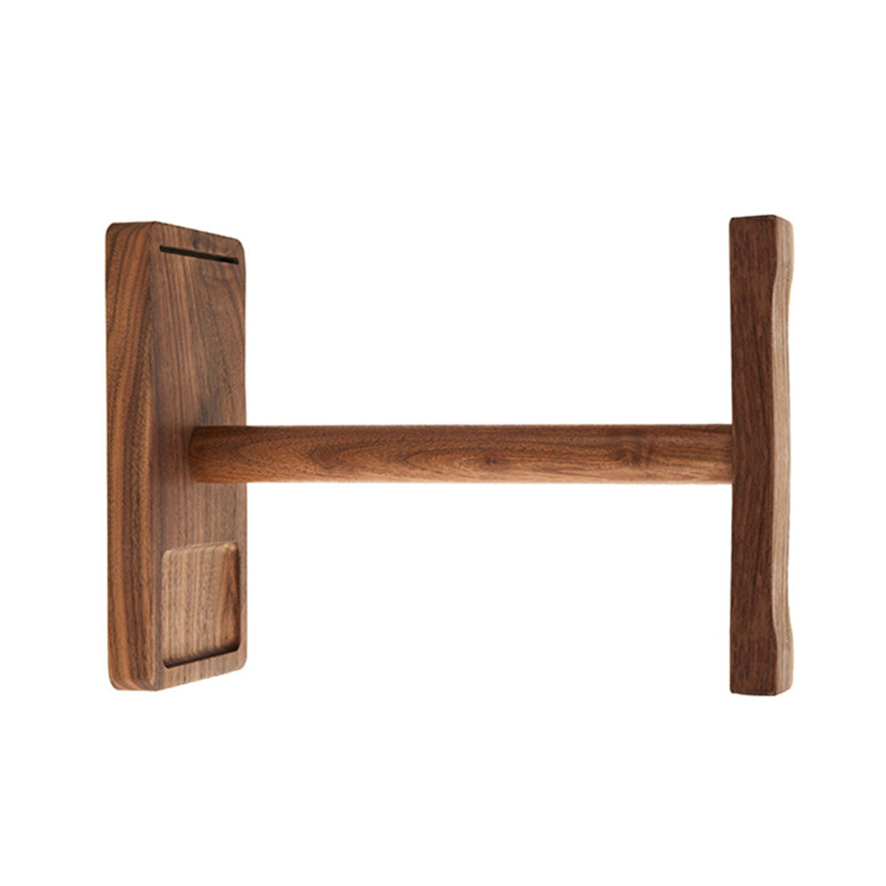 Walnut Headphone Stand Universals Desktop Holder for  Black walnut-image-OPC-PHXHG52-NEW