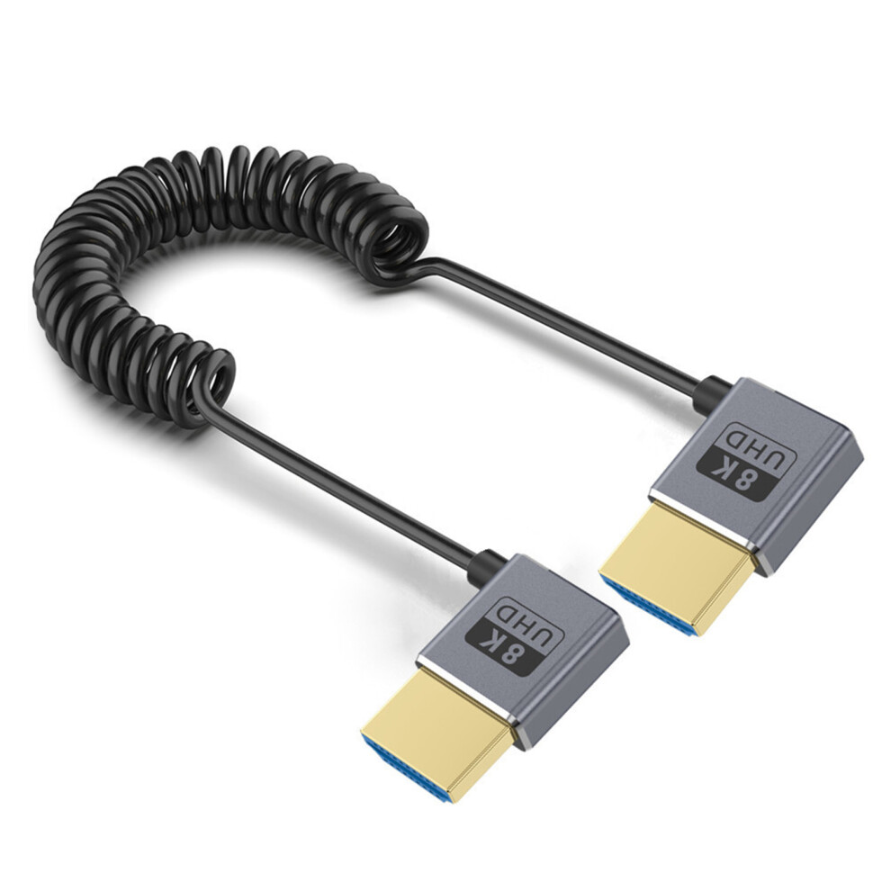 Thin Coiled 8K60hz 2.1 Video Cable 48Gbps Right Right 7709992220702