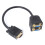 VGA Splitter Cable 15Pin Male To 2  Black 8