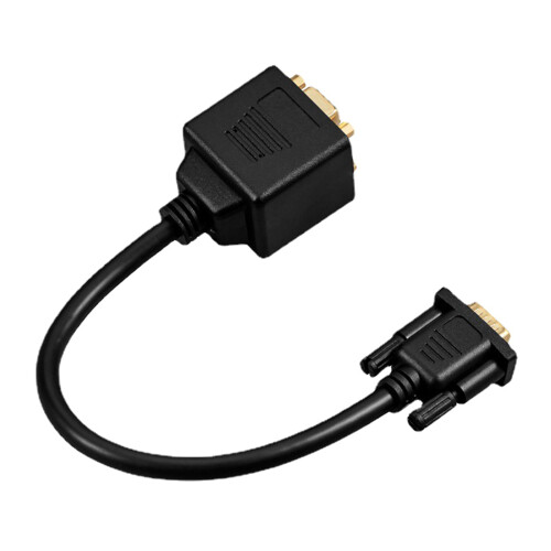 VGA Splitter Cable 15Pin Male To 2  Black