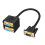 VGA Splitter Cable 15Pin Male To 2  Black 5