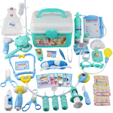 Children's Role-Playing Dentist Surgeon 44-Piece Set Laboratory Work Clothes, Hat, and Medical Equipment