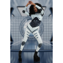 (S)Robot Dameskostuum, Cyborg Bodysuit Halloweenkostuum