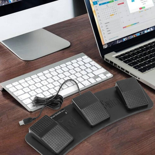 Fs3-p Usb Triple Foot Switch Pedal Control Keyboard Mouse Pc Game Plastic 2