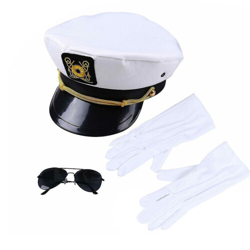 Airline Pilot Captain Hat Cosplay Costume Accessories Sailor Hat Captain Props