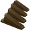(4 Pack, Brown) Classic Rubber Door Stopper Wedge , Multi Floor Door Stop (4 Pack) 1