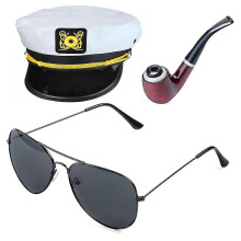 Airline Pilot Captain Hat Cosplay Costume Accessories Sailor Hat Captain Props