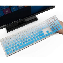 (Ombre Blue) Keyboard Cover Skin For Hp Pavilion 27 All In One Pc 27-xa0014/27 Xa0055ng/0370nd/0076hk/0010na, Hp Pavilion 24-