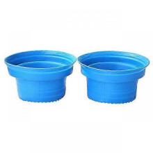 (Blue) 2Pcs 6.5 Inch Car Speaker Waterproof Cover Silicone Sound and Heat Insulation Gasket Cover Car Accessories