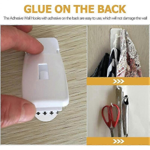 6pcs Vertical Hook Rack Adhesive Swivel Wall Hooks Multi-use Hooks Wall Rotating Hangers 1
