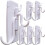 6pcs Vertical Hook Rack Adhesive Swivel Wall Hooks Multi-use Hooks Wall Rotating Hangers 3