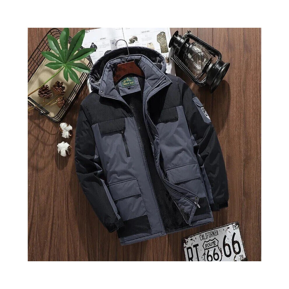 Luckstore (Darkgray, Xxl) Winter Parkas Men Warm Thick Windproof Jacket Men Hooded Coat Waterproof Outwear