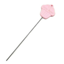 Stainless Steel Cake Tester Cute Cupcake Shape Cake Tester Probe Skewer Metal Cake Baking Cooking Bread