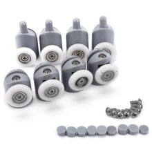 8x Double Roller Bathroom Shower Door Roller - Roller Diameter 25mm