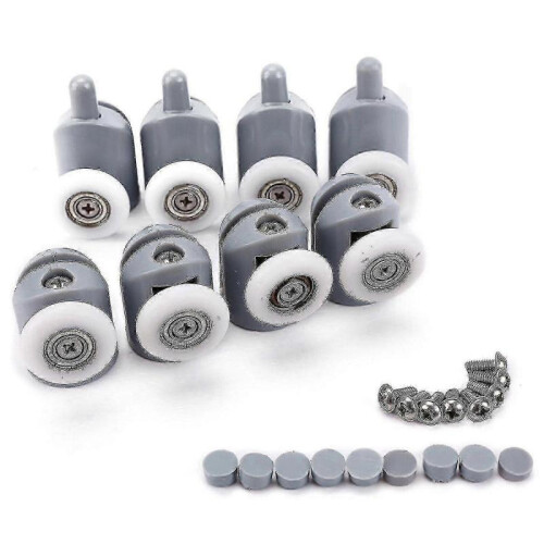 8x Double Roller Bathroom Shower Door Roller - Roller Diameter 25mm