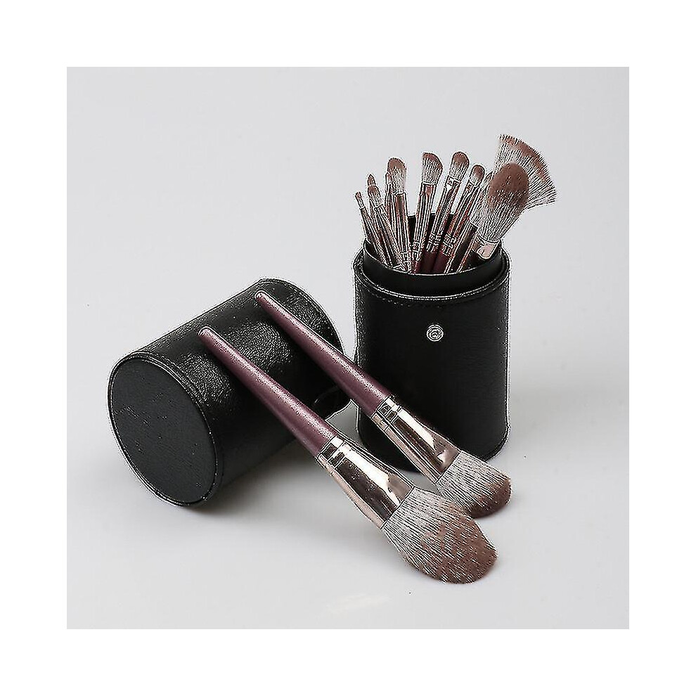 Purple/Black Professional Makeup Artist Style Makeup Brush With Strapping Cloud