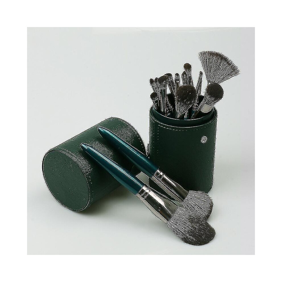 Blue/Green Professional Makeup Artist Style Makeup Brush With Strapping