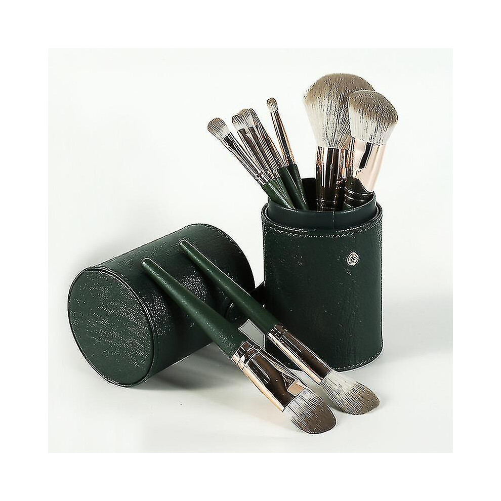 Green/Black Professional Makeup Artist Style Makeup Brush With Strapping Cloud